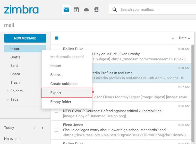 backup-export-zimbra-email