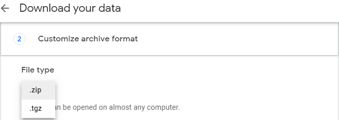 select-zip-file-to-export-takeout-data